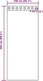vidaXL Κουρτίνες συσκότισης 2 τμχ. Κρεμ 140 x 245 cm Βελούδο