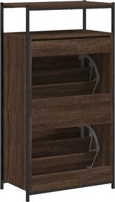 vidaXL Παπουτσοθήκη Καφέ Δρυς 60x34x112 εκ. από Επεξεργασμένο Ξύλο