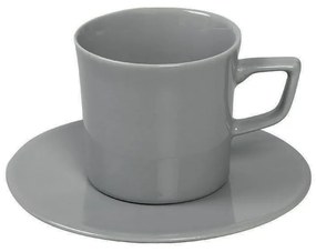 Φλυτζάνι Espresso 100ml + Πιατάκι Espiel Essentials Light Grey OWA105K6