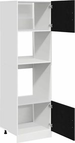 vidaXL Κρεμαστό ντουλάπι με ράφι Μαύρη Οξυά 60 x 57 x 207 εκ