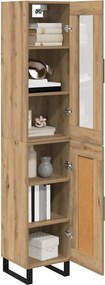 vidaXL Highboard Artisan Oak 34,5 x 34 x 180 εκ. Επεξεργασμένο ξύλο