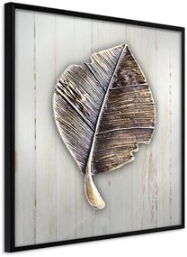 Αφίσα - Metal Leaf - 20x20 - Μαύρο - Χωρίς πασπαρτού