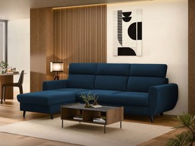 Γωνιακός Καναπές Torro Mini-Αριστερή-Μπλε Σκούρο