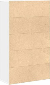 vidaXL Βιβλιοθήκη Λευκή 60x24x101,5 εκ. από Επεξεργασμένο Ξύλο