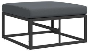 vidaXL Σετ Καναπέ Κήπου με μαξιλάρι 4 pcs Μαύρο Αλουμίνιο