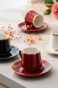 Stewehome Σετ πολύχρωμων φλιτζανιών καφέ για 6 άτομα Πολύχρωμο
