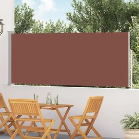 vidaXL Σκίαστρο Πλαϊνό Συρόμενο Βεράντας Καφέ 120 x 500 εκ.