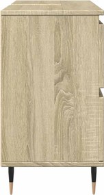 vidaXL Ντουλάπι Μπάνιου Sonoma Δρυς 80 x 33 x 60 εκ. από Επεξεργ. Ξύλο