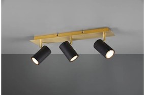 Σποτ Φωτιστικό Οροφής 3xGU10 Τριπλό Κινητό Marley Trio Lighting-802400380-Μαύρο-Χρυσό 802400380
