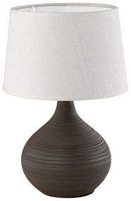 Φωτιστικό Επιτραπέζιο Martin R50371026 1xE14 40W Φ20cm 29cm Brown-White RL Lighting Κεραμικό,Ύφασμα