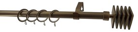 Κουρτινόξυλο Φ19mm Μονό Επεκτεινόμενο 120-210cm Με Άκρα Grace Gold Mat 999174