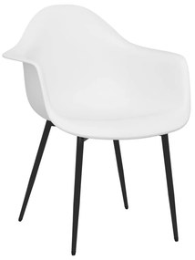 Καρέκλες Τραπεζαρίας 6 τεμ. Λευκές από Πολυπροπυλένιο - Λευκό