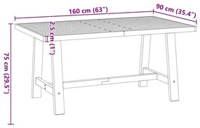 ΤΡΑΠΕΖΑΡΙΑ NOAIN ΜΕ ΠΟΔΙΑ ΣΧΗΜΑΤΟΣ Α 160X90X75 CM 4100042