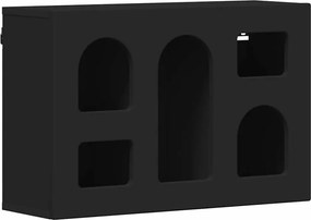 vidaXL Κρεμαστό ντουλάπι ELST Μαύρο 60 x 20 x 40 εκ Επεξεργασμένο ξύλο