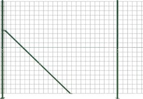 vidaXL Συρματόπλεγμα Περίφραξης Πράσινο 2,2x10 μ. με Βάσεις Φλάντζα