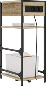 vidaXL Κομοδίνο Δρύς Sonoma 40 x 27 x 76 εκ Επεξεργασμένο ξύλο