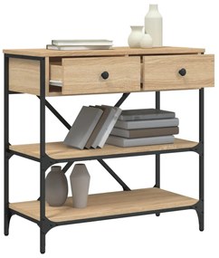 vidaXL Τραπέζι Κονσόλα Sonoma Δρυς 75x34,5x75 εκ. Επεξεργασμένο Ξύλο
