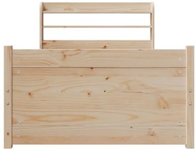 vidaXL Πλαίσιο Κρεβατιού με Κεφαλάρι 90 x 190εκ. από Μασίφ Ξύλο Πεύκου