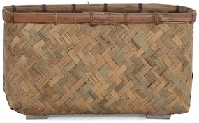 Γλάστρα Bamboo M 0830026 40x20x21cm Natural Soulworks Ξύλο,Τσιμέντο
