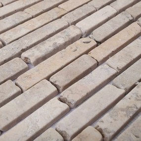 vidaXL Πλακίδια Μωσαϊκού Κρεμ 30 x 30 cm Μάρμαρο
