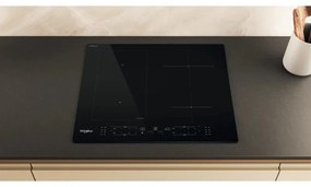 Κεραμική εντοιχισμένη εστία Whirlpool WL B4060 CPNE, 7200W, 4 ζώνες, 9 επίπεδα, 6-th Sense, FlexiCook, Induction, Μαύρο