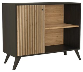 ΜΠΟΥΦΕΣ-ΚΟΝΣΟΛΑ ΜΕΛΑΜΙΝΗΣ KRUDEN HM9442.11 ΜΑΥΡΟ-ΦΥΣΙΚΟ 100x40x78.5Υεκ. (1 Τεμμάχια)