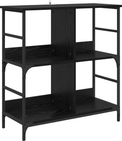 vidaXL Ράφι Βιβλίων Μαύρη δρυς 78.5 x 33 x 82 εκ Επεξεργασμένο ξύλο