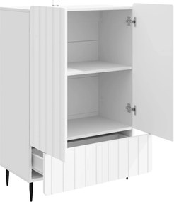 vidaXL Πλαϊνό γραφείο Λευκό 66 x 34,5 x 97 εκ. Επεξεργασμένο Ξύλο