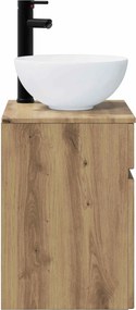 vidaXL Επιτοίχιος νιπτήρας βανίλιας Artisan Δρυς 39 x 41 x 64,5 εκ.