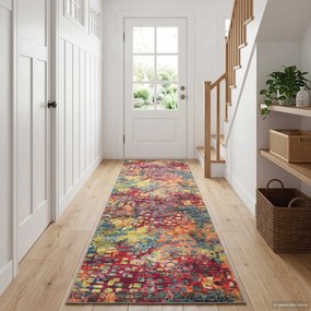 vidaXL Χαλί Runner LESAKA πολύχρωμο 50 x 150 cm Διαμαντένιο βελούδο