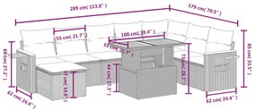 ΣΑΛΟΝΙ ΚΗΠΟΥ ΣΕΤ 8 ΤΕΜΑΧΙΩΝ ΓΚΡΙ ΣΥΝΘΕΤΙΚΟ ΡΑΤΑΝ ΜΕ ΜΑΞΙΛΑΡΙΑ 3273636