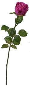 Τεχνητό κλωνάρι τριαντάφυλλο - Ύφασμα - F29352-PURP