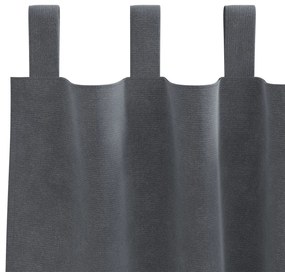 vidaXL Curtains blackout  με βρόχους κρεμάσματος 2 τεμάχια Σούπερ ανοιχτό γκρι βελούδο