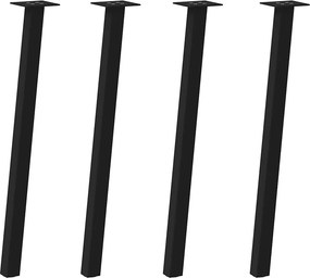 vidaXL Πόδια Κονσόλας 4 τεμ. Μαύρα Ατσάλινα 72 εκ.