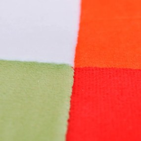 vidaXL Πολυθρόνα Cube με Σχέδιο Patchwork και Πόδια Χρωμίου Υφασμάτινη