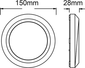 Απλίκα LED Εξωτερικού Χώρου Aca SLIM01N Grey