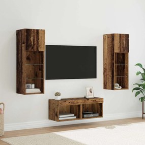 vidaXL Βάσεις τηλεόρασης 4 pcs Artisan Oak Επεξεργασμένο ξύλο