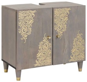 vidaXL Σετ Επίπλων Μπάνιου Επιτοίχιο 2 pcs Γκρι 62 x 33 x 58 εκ.