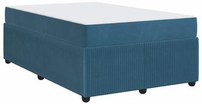 vidaXL Σκελετός κρεβατιού με στρώμα Άλλο Μπλε 120 x 190 cm Βελούδο