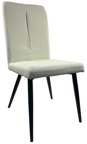 Καρέκλα Τραπεζαρίας ArteLibre FANDANGO Μπεζ/Μαύρο Ύφασμα/Μέταλλο 43x56x97cm