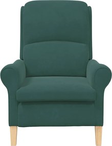 vidaXL Πολυθρόνα Σκούρο πράσινο Βελούδο
