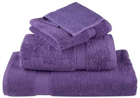 vidaXL a Πετσέτες Προσώπου SOLUND 4 pcs Μοβ Βαμβάκι