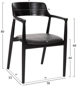 ΣΕΤ ΤΡΑΠΕΖΑΡΙΑΣ 5ΤΜΧ KINGSLEY  ΣΤΡΟΓΓΥΛΟ ΤΡΑΠΕΖΙ Φ120εκ.&amp; 4 ΚΑΡΕΚΛΕΣ-ΜΑΥΡΟ