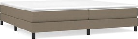 vidaXL Κρεβάτι Boxspring με Στρώμα Taupe 200x200 εκ. Υφασμάτινο