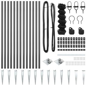 vidaXL Στύλος Περιφράξεων Γκρι 25 x 0,8 μ (πλέγμα 40 x 40 χλστ.)