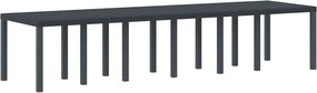 vidaXL Σέτ φαγητού για κήπο 15 pcs Ανθρακί Rattan Polt