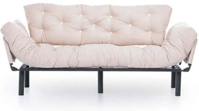 Καναπές - Κρεβάτι Τριθέσιος Nitta 859FTN1360 185x70x85cm Cream