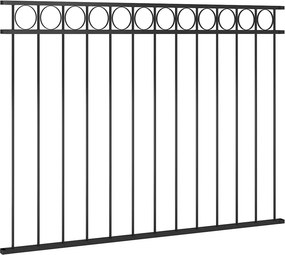vidaXL Πάνελ Περίφραξης ASSEN Ατσάλινο 163x120 εκ. Μαύρο