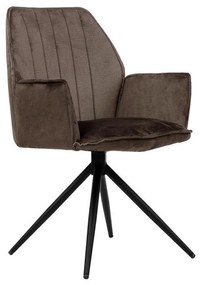 Καρέκλα Τραπεζαρίας Dorothee Μεταλλική Fylliana Καφέ 58x46x91εκ. 2αδα 58x46x91 εκ.