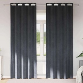 vidaXL Κουρτίνες με κουρτίνες 2 pcs Ανοιχτό γκρι 140 x 225 cm Βελούδο